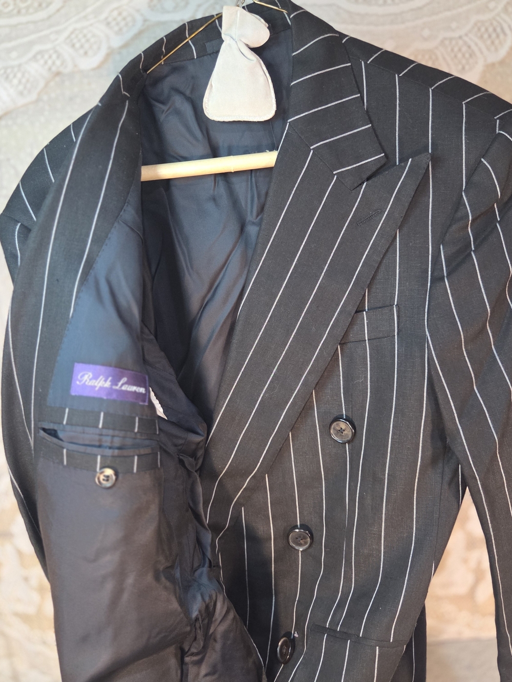 Ralph Lauren Purple Label Doube Breasted Jacket Italian Linen MADE IN ITALY